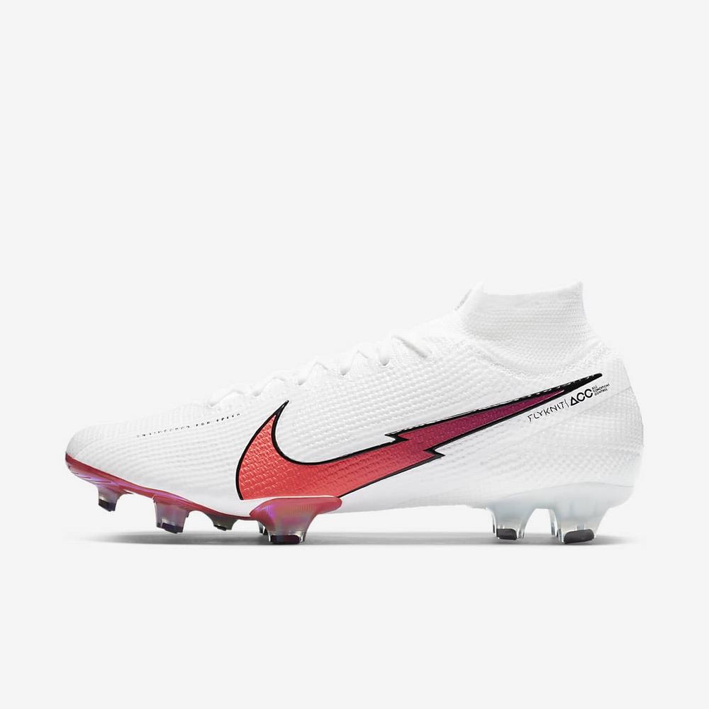 Crampon De Foot Nike Mercurial Superfly 7 Elite FG Blanche 5183-472 White/Hyper Jade/Flash Crimson Femme | UUN-52775664